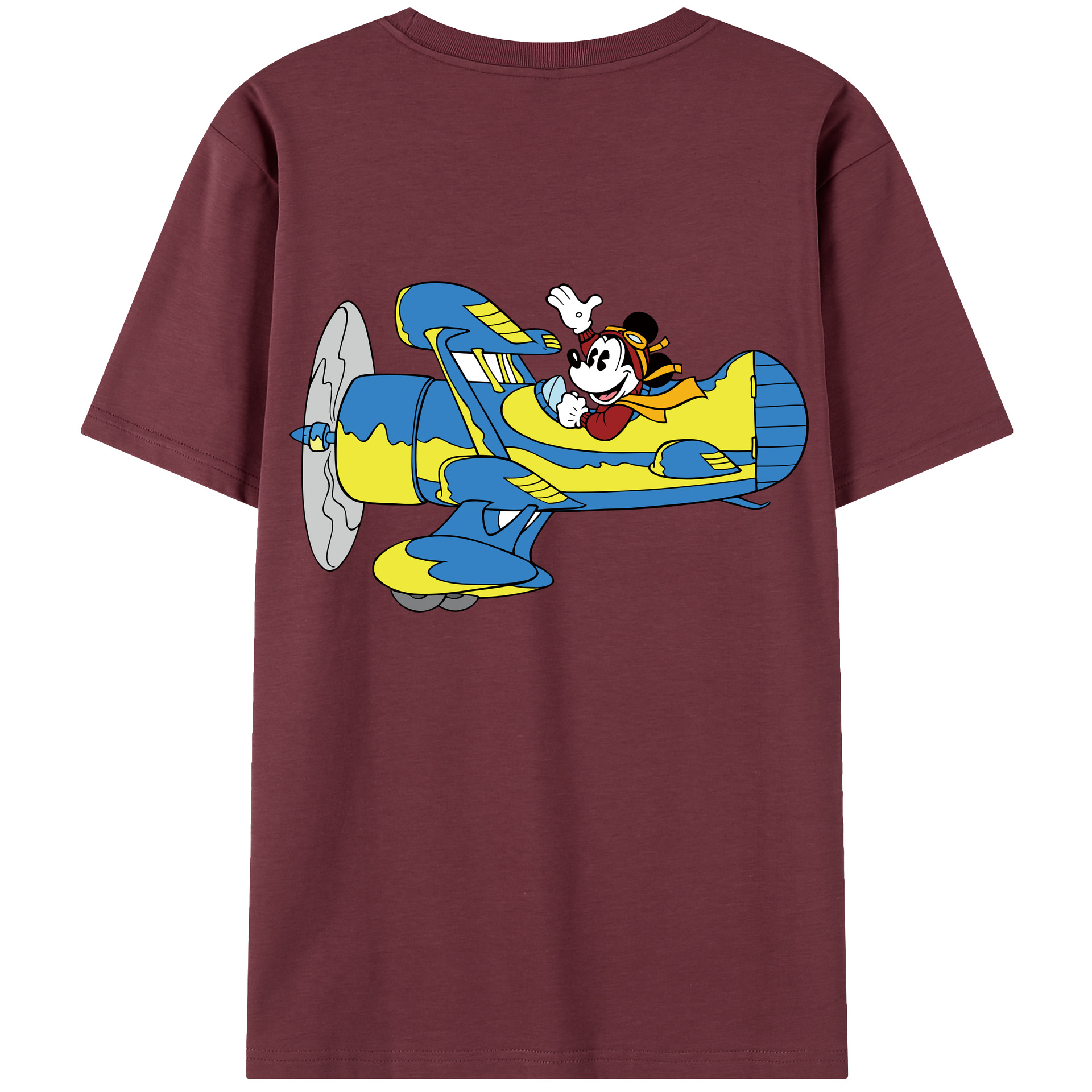 （画像用） ミッキーマウス Mickey Mouse 綿100％半袖Tシャツ（背面プリント）